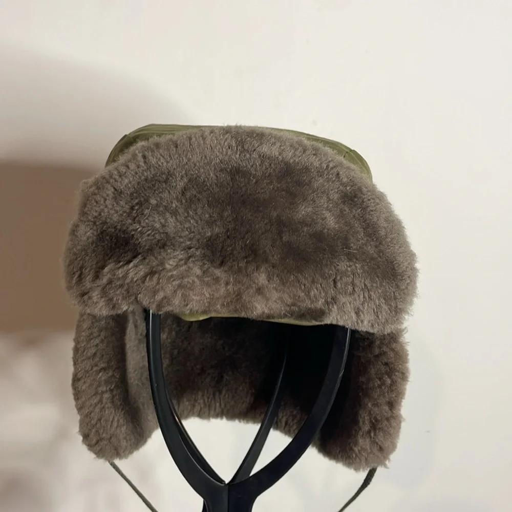 Eddie Bauer | Vintage Green Hat Faux Fur Lining Goose Down Insulated